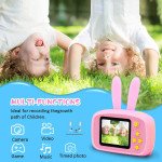 Wholesale Best Gift Kids Children HD 1080P Digital Camera with Video Recorder Camcorder and Games Toys for Children Kid Party Outdoor and Indoor Play (Pink Rabbit)